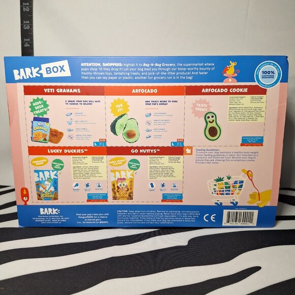 NWT Bark BarkBox Beg -n- Bag Theme with 2 toys and 3 treats - Large Dogs - Picture 16 of 16